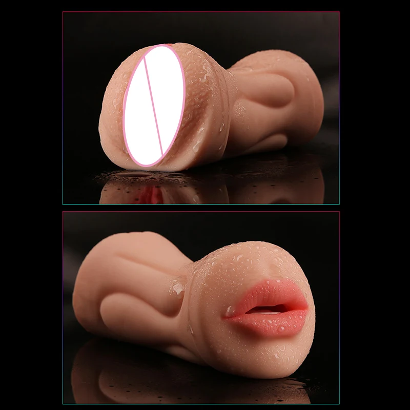 Pošvy Úst Penis Masér Pohár pre Mužov Deep Throat Dospelých, Sexuálne Hračky pre Človeka Silikónové Realistické Real 3D Mačička Muž Masturbator Obrázok 2