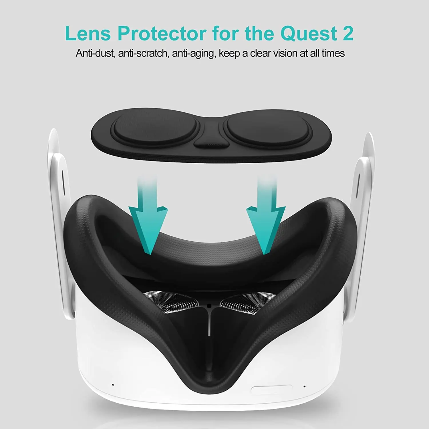 Pre Meta/Oculus Quest 2 Prípad VR bočný Kryt Objektívu Pad Umývateľný Silikónová Maska VR Headset Oko Pokrytie Pre Oculus Quest 2 Príslušenstvo Obrázok 2