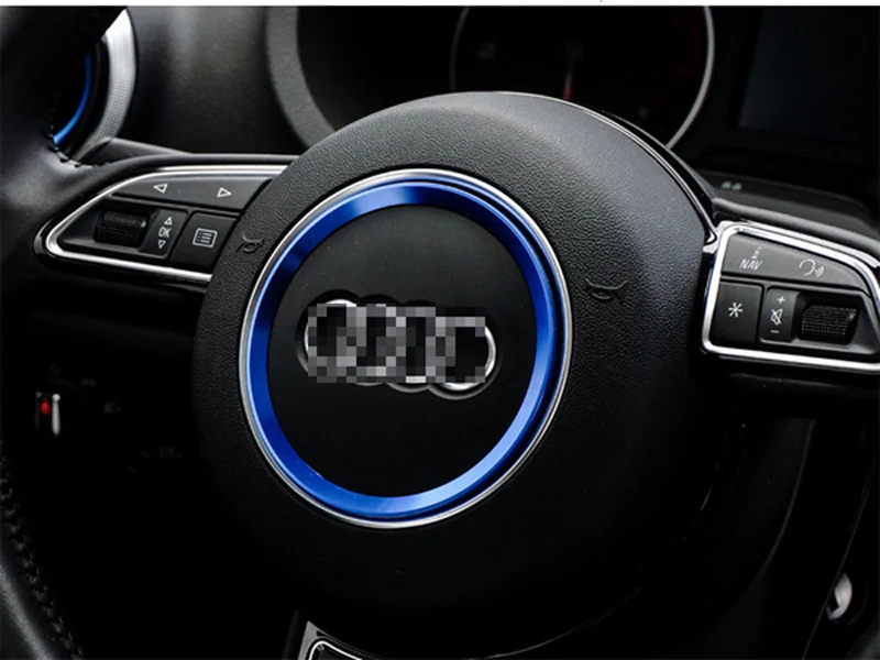 Hliníkové auto volantu, nálepky, auto, interiér dekorácie pre Audi A1 A6 A5 A7 A3 A4 Q3 Q5 S3 S5 S7 TT Obrázok 2