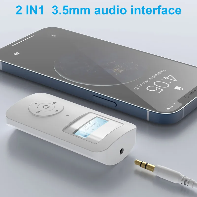 2 In1 USB Bezdrôtový Adaptér Bluetooth 5.0 Transmiter Bluetooth, Počítač, TV Prenosný Reproduktor Headset Adapter AUX Audio Prijímač Obrázok 2