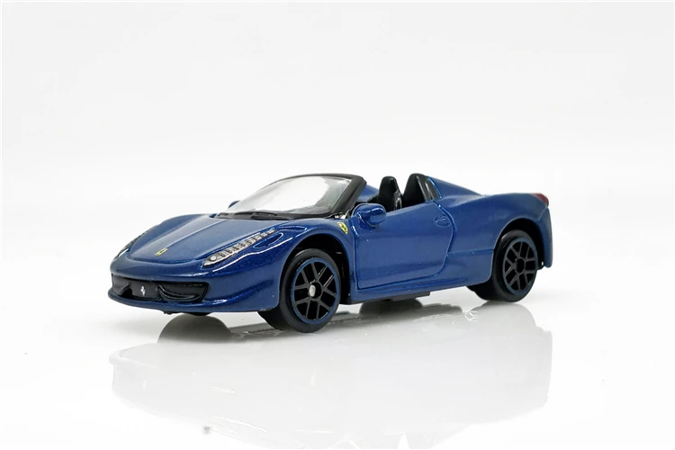 1:64 Rozsahu Bburago Večnú Klasiku, Ferrari 458 Spider Modrá Chlapec Hračky DieCast Auto Obrázok 2