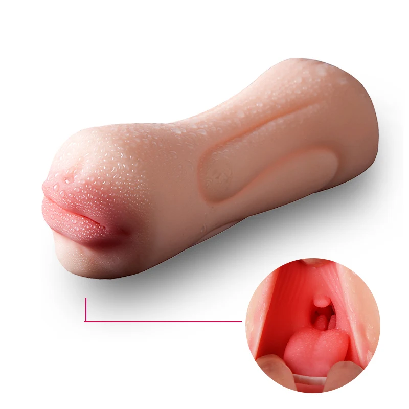 Pošvy Úst Penis Masér Pohár pre Mužov Deep Throat Dospelých, Sexuálne Hračky pre Človeka Silikónové Realistické Real 3D Mačička Muž Masturbator Obrázok 3