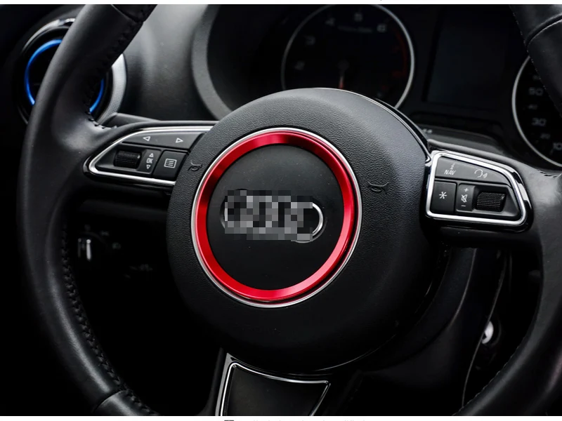 Hliníkové auto volantu, nálepky, auto, interiér dekorácie pre Audi A1 A6 A5 A7 A3 A4 Q3 Q5 S3 S5 S7 TT Obrázok 3