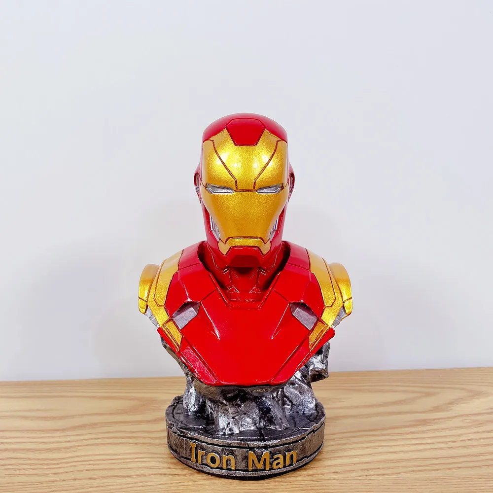Marvel hrdinu Black Panther Iron man MK42 Poprsie Akcie obrázok živice sochu Zberu model domáce Dekorácie Umenie Sochárstvo Remeslá Obrázok 3