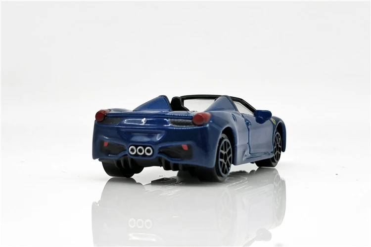 1:64 Rozsahu Bburago Večnú Klasiku, Ferrari 458 Spider Modrá Chlapec Hračky DieCast Auto Obrázok 3