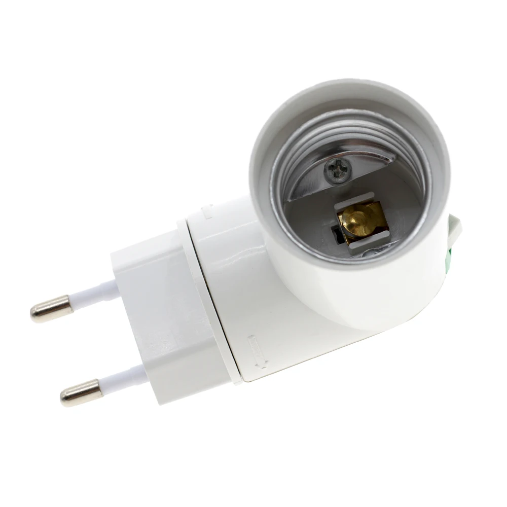 E27 EÚ Plug Lampa Base Light180 Stupeň Otočiť Žiarovky Adaptér Converter objímky S On / Off vypínač Obrázok 3
