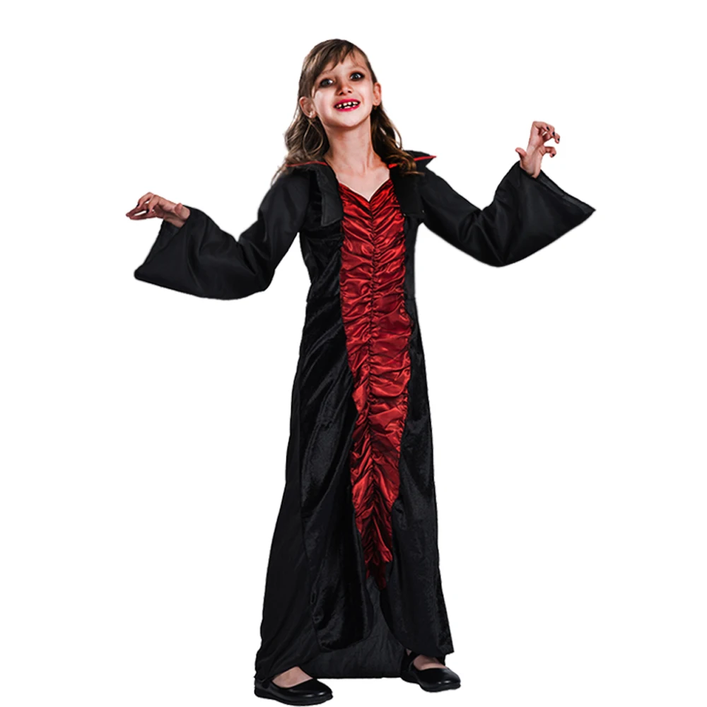 Eraspooky 2019Scary Dracula Rodiny Cosplay Smrti Upír Plášť Halloween kostýmy pre Dospelých, Detský Karneval, Party Skupiny Maškarný Obrázok 4