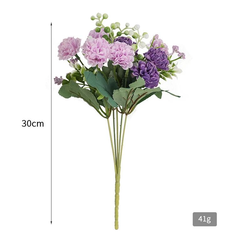 Sedmokrásky V Simulovanom Kytice pre Vonkajšie Svadobné Fialová Umelé Kvety Lacné Domáce Dekorácie Obrázok 4